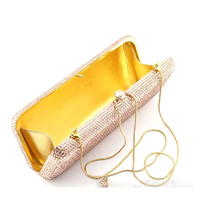 Women champagne Crystal Evening Bags Metal Hardcase Box crystal wallet Minaudiere Wedding Party Handbag night Purse for lady
Women champagne Crystal Evening Bags Metal Hardcase Box crystal wallet Minaudiere Wedding Party Handbag night Purse for lady