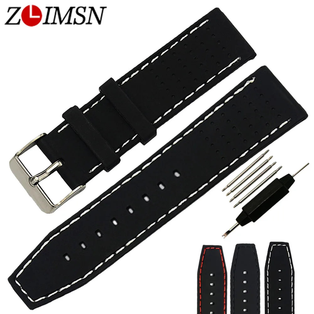 ZLIMSN 22mm Watchbands Men Watches Sport Black Waterproof Diving Silicone Rubber Watch Strap Bracelets Watchband Promotion
ZLIMSN 22mm Watchbands Men Watches Sport Black Waterproof Diving Silicone Rubber Watch Strap Bracelets Watchband Promotion