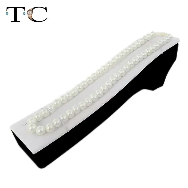 White With Black Necklace Bracelet Display Ramp Watch Chain Jewelry Holder Form Colar Colliers Trinket Showed Stand Case
White With Black Necklace Bracelet Display Ramp Watch Chain Jewelry Holder Form Colar Colliers Trinket Showed Stand Case