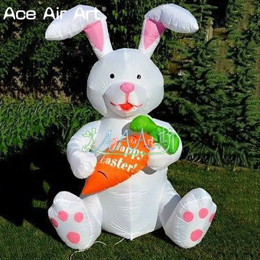 Outdoor Yard Easter Decoration Funny White Color Inflatable Bunny Easter Bunny with Carrot for Easter Events
Outdoor Yard Easter Decoration Funny White Color Inflatable Bunny Easter Bunny with Carrot for Easter Events