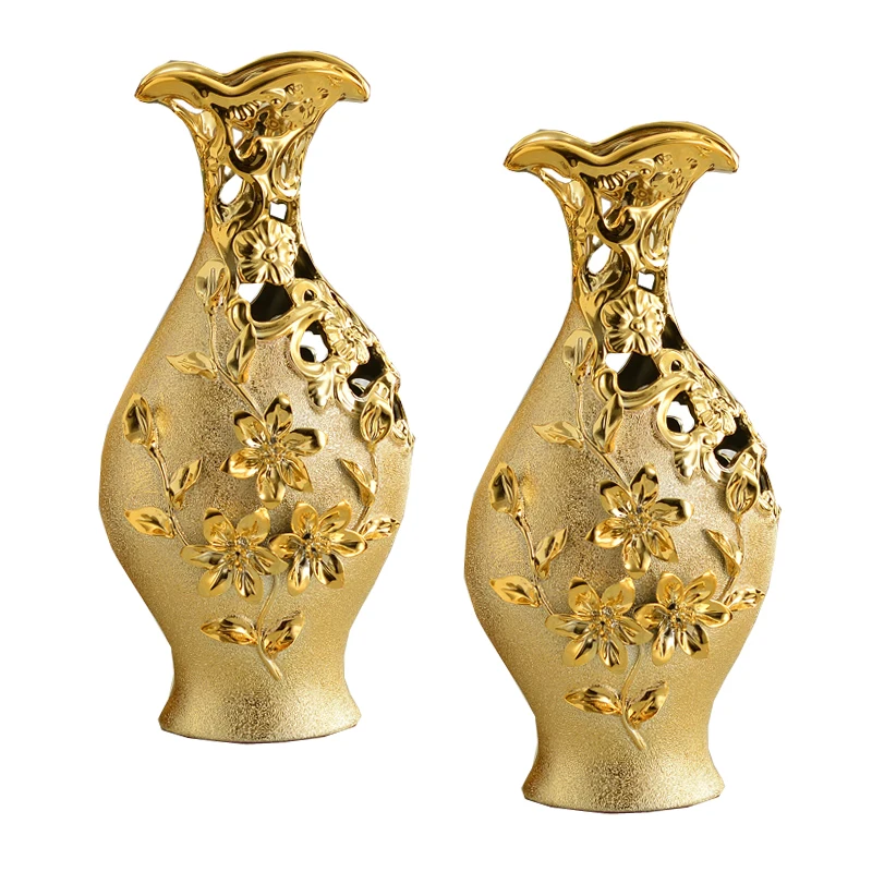 European TV Cabinet Decoration Modern Ceramic Golden Vase Home Furnishing Articles For Living Room
European TV Cabinet Decoration Modern Ceramic Golden Vase Home Furnishing Articles For Living Room