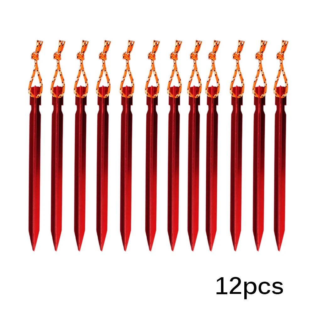 12PCS Tent Lightweight Aluminium Alloy Tent Peg Nail Stake Camping Hiking Tent Stakes Rope with Rope Camping Equipment Outdoors
12PCS Tent Lightweight Aluminium Alloy Tent Peg Nail Stake Camping Hiking Tent Stakes Rope with Rope Camping Equipment Outdoors