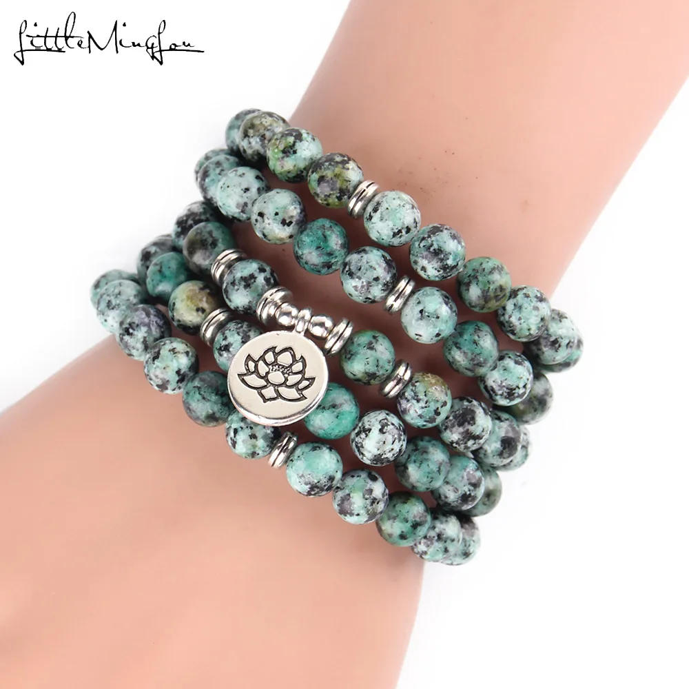 Little Minglou greenweed crystal Natural Stone 108 Mala Lotus Bracelet or Necklace Reiki Charged Buddhist Rosary Bracelet
Little Minglou greenweed crystal Natural Stone 108 Mala Lotus Bracelet or Necklace Reiki Charged Buddhist Rosary Bracelet