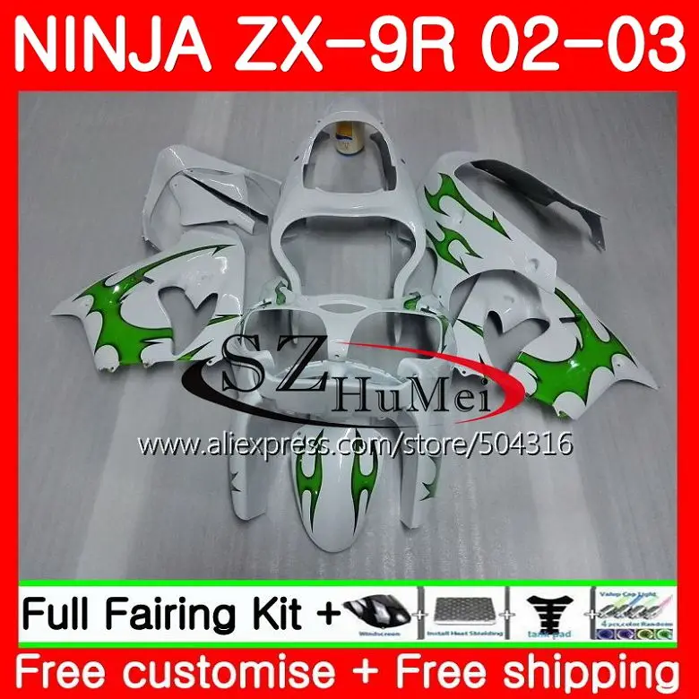 Body For KAWASAKI NINJA green flames ZX-9R 02-03 ZX900 ZX 900 ZX9 R 17SH5 900CC ZX 9 R ZX9R 02 03 ZX 9R 2002 2003 Fairings kit
Body For KAWASAKI NINJA green flames ZX-9R 02-03 ZX900 ZX 900 ZX9 R 17SH5 900CC ZX 9 R ZX9R 02 03 ZX 9R 2002 2003 Fairings kit
