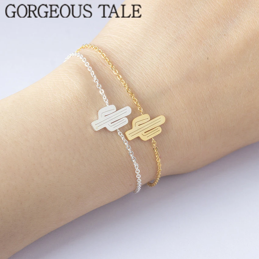 GORGEOUS TALE B044 Summer Style Gold Silver Charm Dainty Cactus Bracelet For Women Mens Stainless Steel Jewelry Bridesmaid Gift
GORGEOUS TALE B044 Summer Style Gold Silver Charm Dainty Cactus Bracelet For Women Mens Stainless Steel Jewelry Bridesmaid Gift