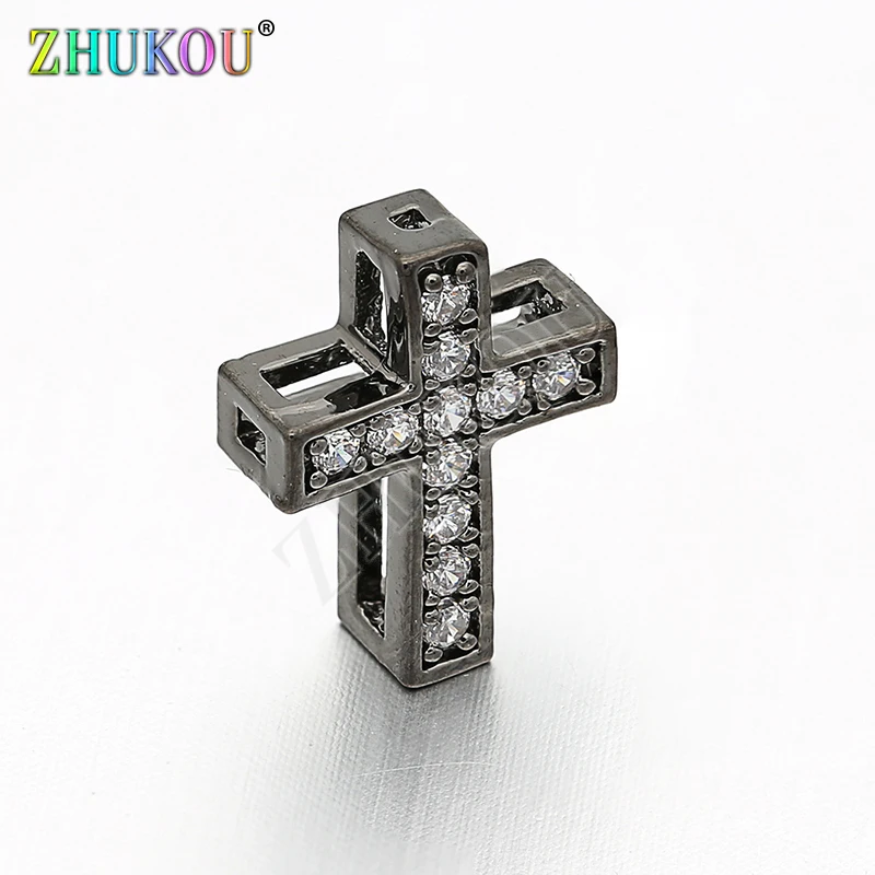 10*13mm Handmade Brass Cubic Zirconia Cross Beads Charms DIY Jewelry Bracelet Necklace Making, Model: VZ137
10*13mm Handmade Brass Cubic Zirconia Cross Beads Charms DIY Jewelry Bracelet Necklace Making, Model: VZ137