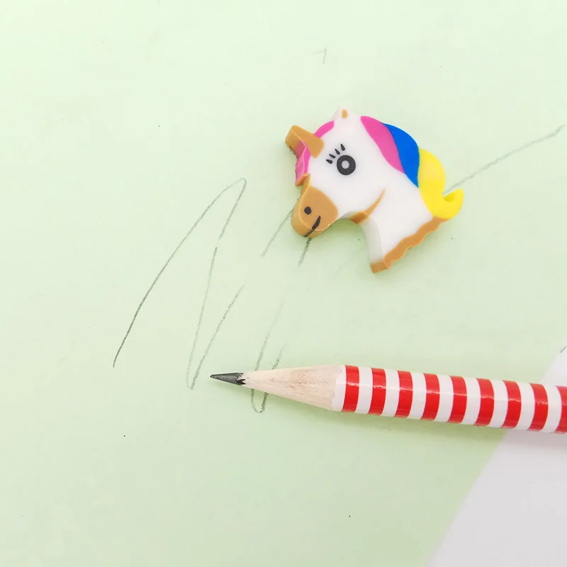 4 шт./компл. кавайный ластик карандаш с животными резинка для детей подарок милый