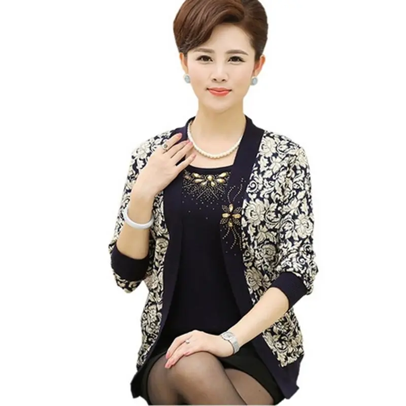 New 2021 middle age women twinset mother clothing set sweater female cardigan fashion sweater women outerwear set QH0262
New 2021 middle age women twinset mother clothing set sweater female cardigan fashion sweater women outerwear set QH0262