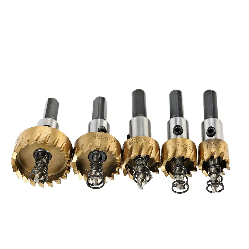 5PCS High Speed Steel Hole Saw wood Cutter Tool Saw Tooth HSS 6542 Titanium Coated Drill Bits Set 16/18.5/20/25/30mm Power Tools
5PCS High Speed Steel Hole Saw wood Cutter Tool Saw Tooth HSS 6542 Titanium Coated Drill Bits Set 16/18.5/20/25/30mm Power Tools