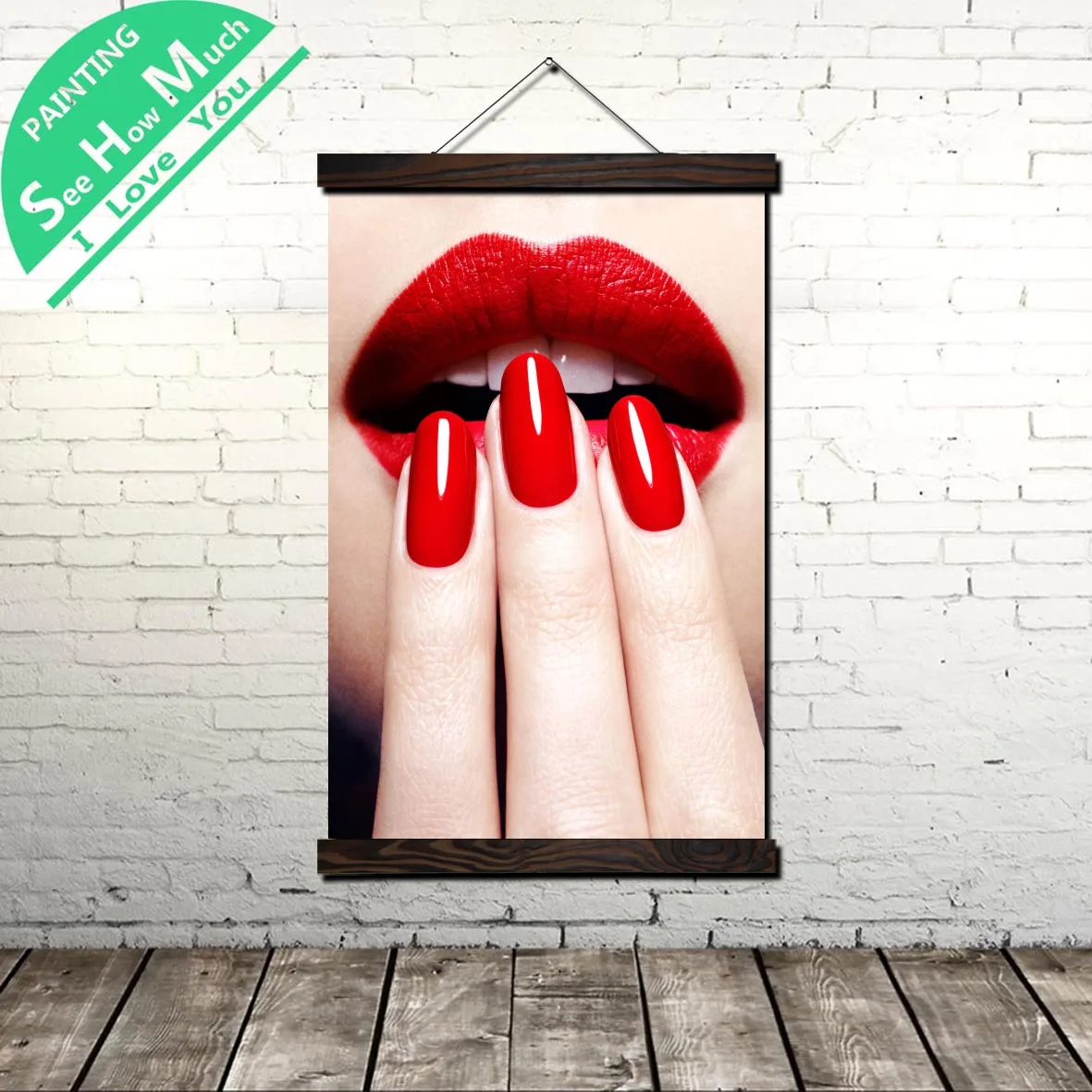 Red Lips and Nail Scroll Painting Canvas Vintage Poster and Prints Wall Art Pictures Living Room Bedroom Farmhouse Decoration
Red Lips and Nail Scroll Painting Canvas Vintage Poster and Prints Wall Art Pictures Living Room Bedroom Farmhouse Decoration