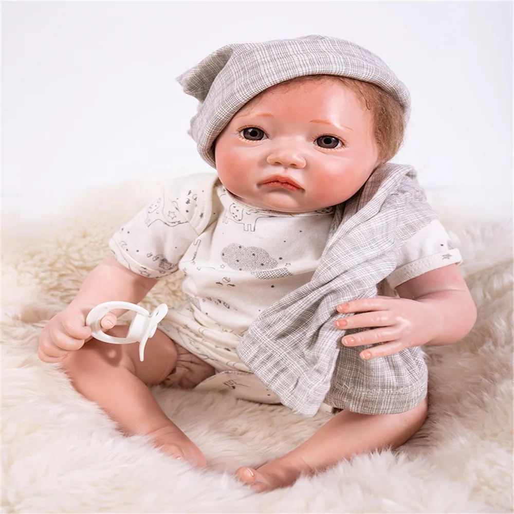 SanyDoll 20 дюймов 51 см силиконовые куклы для новорожденных модная одежда праздничные