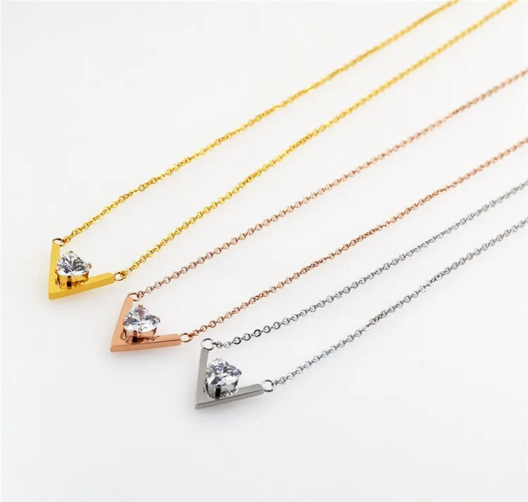 YUNRUO New Arrival V Design Crystal Pendant Necklace Titanium Steel Rose Gold Color Woman Jewelry Gift For Girl Free Shipping
YUNRUO New Arrival V Design Crystal Pendant Necklace Titanium Steel Rose Gold Color Woman Jewelry Gift For Girl Free Shipping