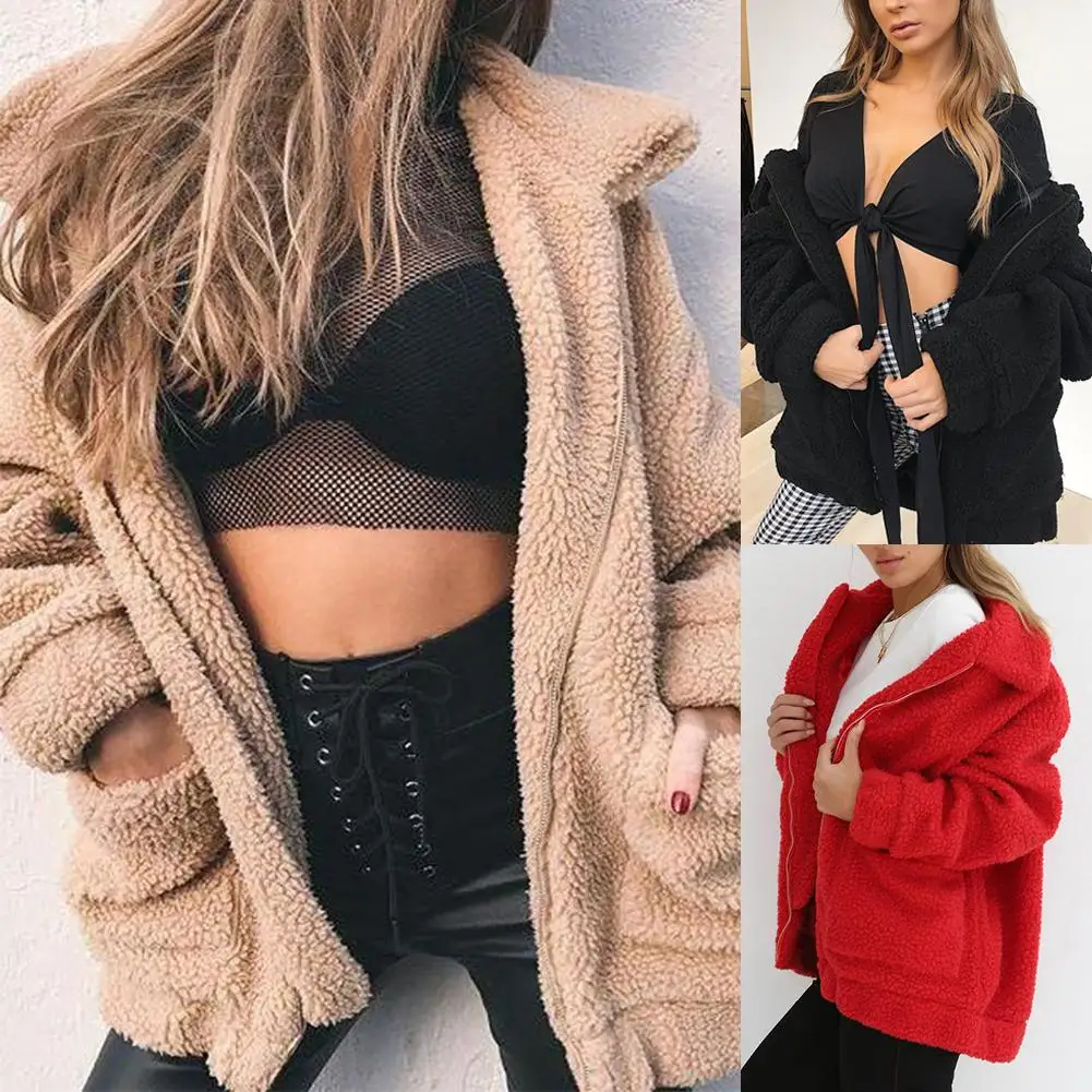 2018 модное элегантное пальто из искусственного меха для женщин на осень и зиму