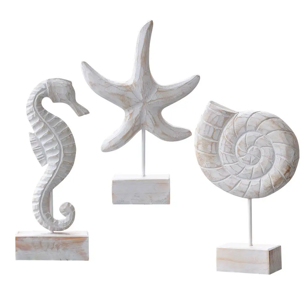 New arrival Mediterranean Style Wood Crafts Starfish Conch Hippocampus Carving Marine for Home Ornament Decoration
New arrival Mediterranean Style Wood Crafts Starfish Conch Hippocampus Carving Marine for Home Ornament Decoration