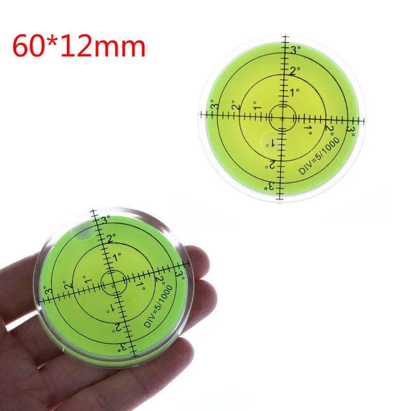 60*12mm Circular Bubble Level Spirit Level Round Bubble Level Measuring Instruments Tool Universal Protractor Tool
60*12mm Circular Bubble Level Spirit Level Round Bubble Level Measuring Instruments Tool Universal Protractor Tool