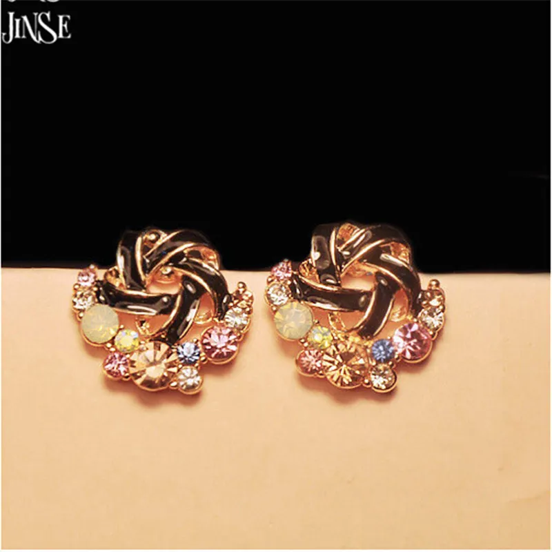 JINSE New Korean Upscale Jewelry Elegant Temperament Distorted Colorful Windmills Rhinestone Stud Earring 3 Color Option ERG005
JINSE New Korean Upscale Jewelry Elegant Temperament Distorted Colorful Windmills Rhinestone Stud Earring 3 Color Option ERG005