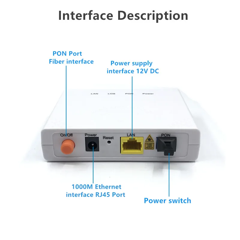 Fiber Transceiver 1 GPON ONU FTTO Light Cat Regulator Single LAN Port OLT 2.5G Gpon ZTE Chipset Fiber to the Home FTTB
Fiber Transceiver 1 GPON ONU FTTO Light Cat Regulator Single LAN Port OLT 2.5G Gpon ZTE Chipset Fiber to the Home FTTB