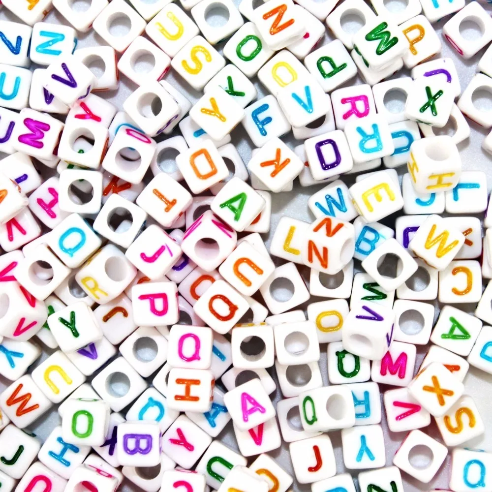 200Pcs/lot Mix 26 Letter Beads 6mm 8mm Acrylic Square Alphabet Beads For DIY Jewelry Making Accessories Bracelet Craft Material
200Pcs/lot Mix 26 Letter Beads 6mm 8mm Acrylic Square Alphabet Beads For DIY Jewelry Making Accessories Bracelet Craft Material