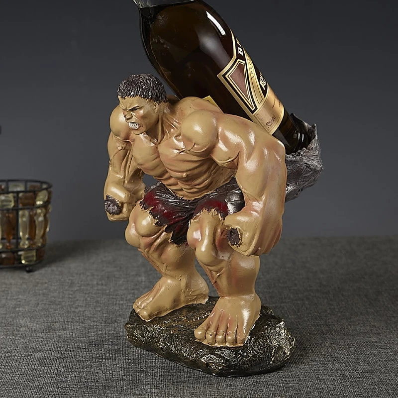 Wacky Hulk Sculpture Red Wine Stand Decorative Polyresin Giant Statue Bottle Holder Drinking Barware Ornament Craft Accessories
Wacky Hulk Sculpture Red Wine Stand Decorative Polyresin Giant Statue Bottle Holder Drinking Barware Ornament Craft Accessories