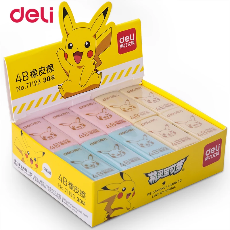 Deli Pokemon Pikachu Examination Art Drawing Eraser Tricolor kawaii eraser for kids rubber school pencil eraser stationery items
Deli Pokemon Pikachu Examination Art Drawing Eraser Tricolor kawaii eraser for kids rubber school pencil eraser stationery items