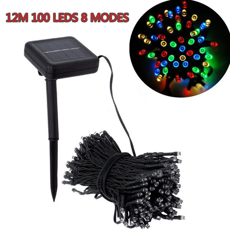100 Leds 8 Modes Fairy Holiday Xmas String Light Solar Powered Lamp 12M Waterproof Outdoor Garland Holiday Garden New Year Decor
100 Leds 8 Modes Fairy Holiday Xmas String Light Solar Powered Lamp 12M Waterproof Outdoor Garland Holiday Garden New Year Decor