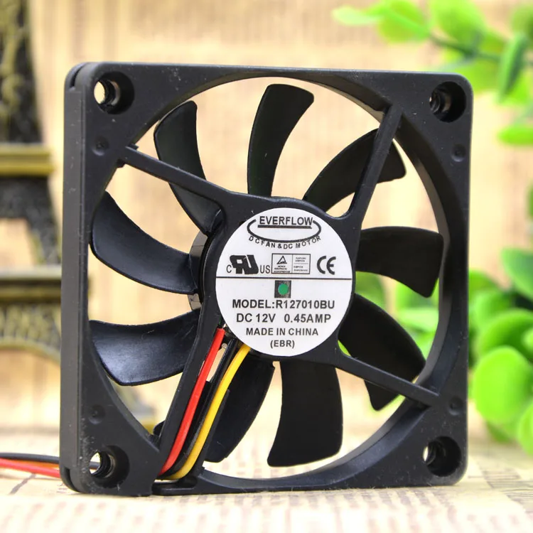 SSEA New cooling fan for EVERFLOW R127010BU 12V 0.45A 7CM PWM double ball bearing 70x70x10mm 3-pin
SSEA New cooling fan for EVERFLOW R127010BU 12V 0.45A 7CM PWM double ball bearing 70x70x10mm 3-pin