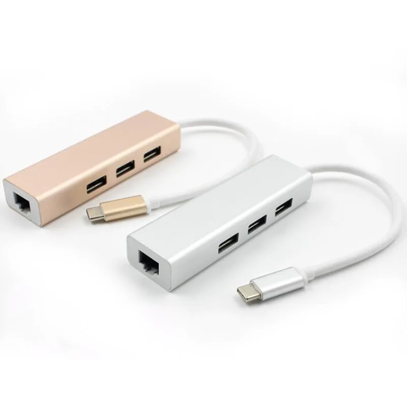 4in1 USB-C 3.1 USB Type C Hub Adapter Converter with 3 USB 3.0 Charging Port & 1 RJ45 1000Mbps Gigabit Ethernet Network Port
4in1 USB-C 3.1 USB Type C Hub Adapter Converter with 3 USB 3.0 Charging Port & 1 RJ45 1000Mbps Gigabit Ethernet Network Port