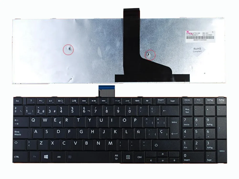 Новая SP Клавиатура для ноутбука TOSHIBA Satellite C70 черная Win8 ремонт замена клавиатуры |