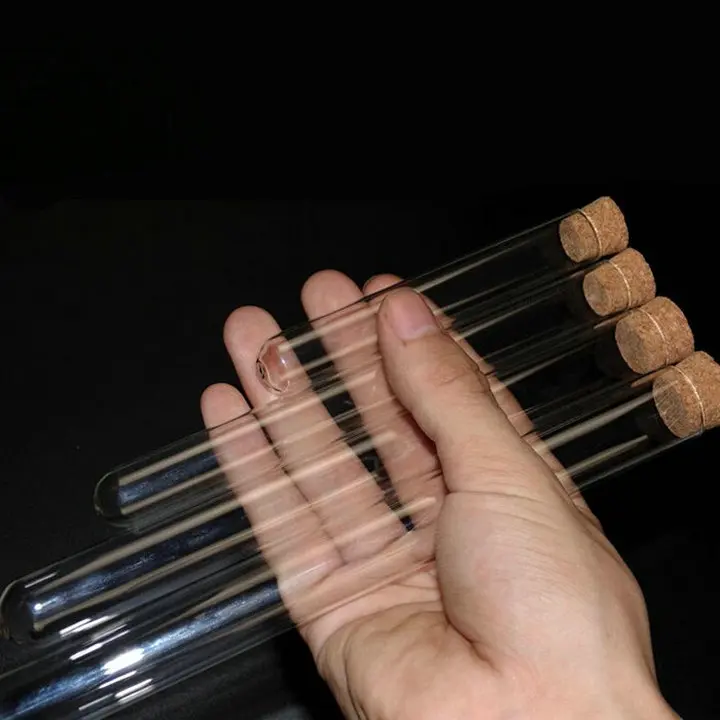 12pcs/lot 25x200mm Round bottom Glass test tube with cork stopper Cap for Lab Experiments
12pcs/lot 25x200mm Round bottom Glass test tube with cork stopper Cap for Lab Experiments