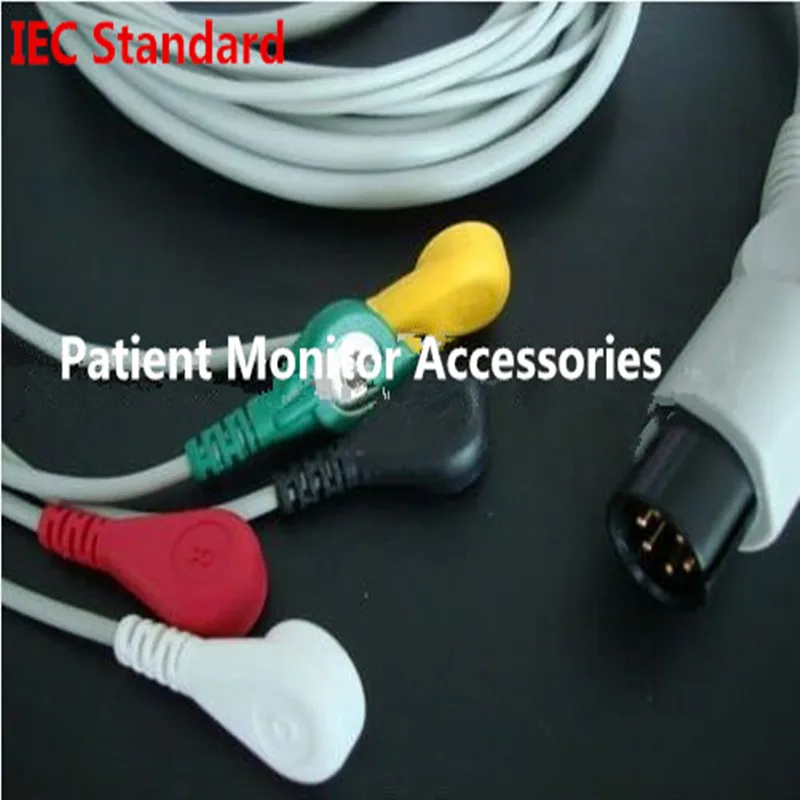Free Shipping Generic AAMI 6 Pins One-piece 5 LeadS ECG Monitor Cable Snaps For Monitor Mindray PM7000/8000/9000 IEC .TPU
Free Shipping Generic AAMI 6 Pins One-piece 5 LeadS ECG Monitor Cable Snaps For Monitor Mindray PM7000/8000/9000 IEC .TPU