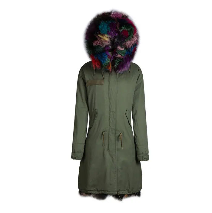 Luxury Colorful Army Green Coats Real Fox Fur Parka Hooded Jacket MR&MRS Mulitcolor Winter Outwear
Luxury Colorful Army Green Coats Real Fox Fur Parka Hooded Jacket MR&MRS Mulitcolor Winter Outwear