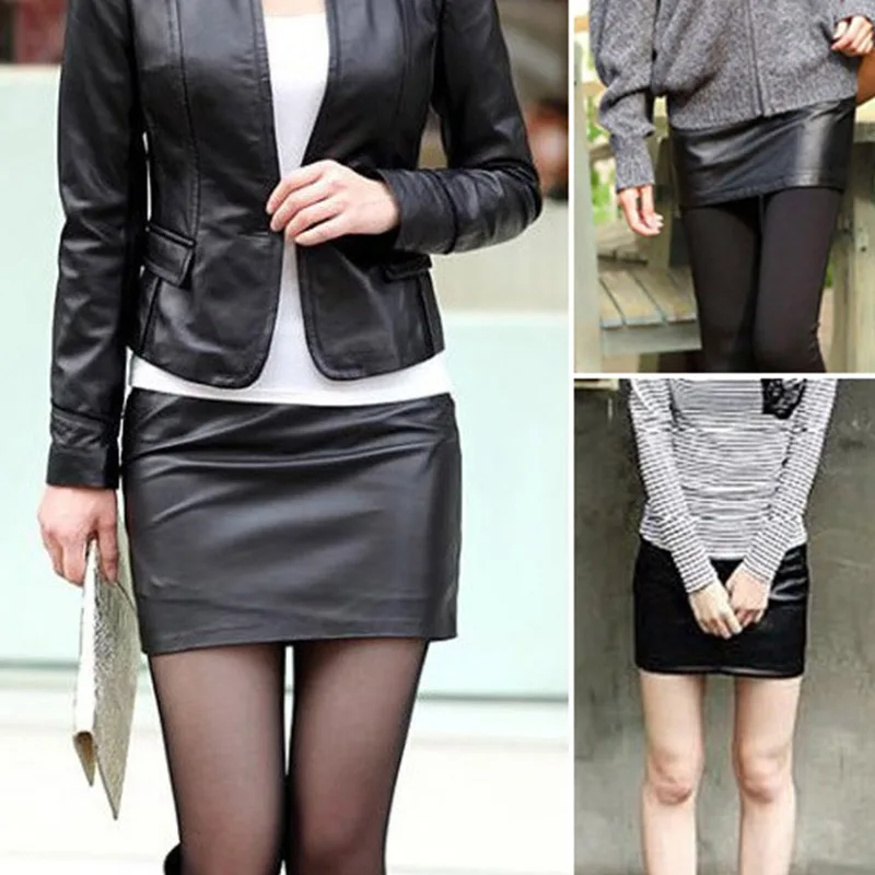 Black Women Summer Matte Bodycon Skirts Faux Leather Skirt Thin Slim Elastic Waist Women Pencil Skirts One size
Black Women Summer Matte Bodycon Skirts Faux Leather Skirt Thin Slim Elastic Waist Women Pencil Skirts One size