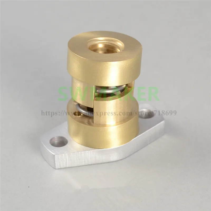 Brass anti-backlash ACME nut 1/2-10 ACME nut with mounting flange. For CNC Reprap DIY
Brass anti-backlash ACME nut 1/2-10 ACME nut with mounting flange. For CNC Reprap DIY