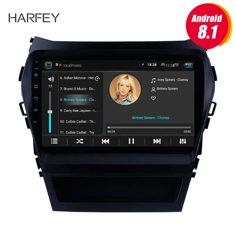 Harfey 9 дюймовый HD сенсорный экран радио GPS Navi для 2013 2017 Hyundai IX45 SantaFe задняя камера