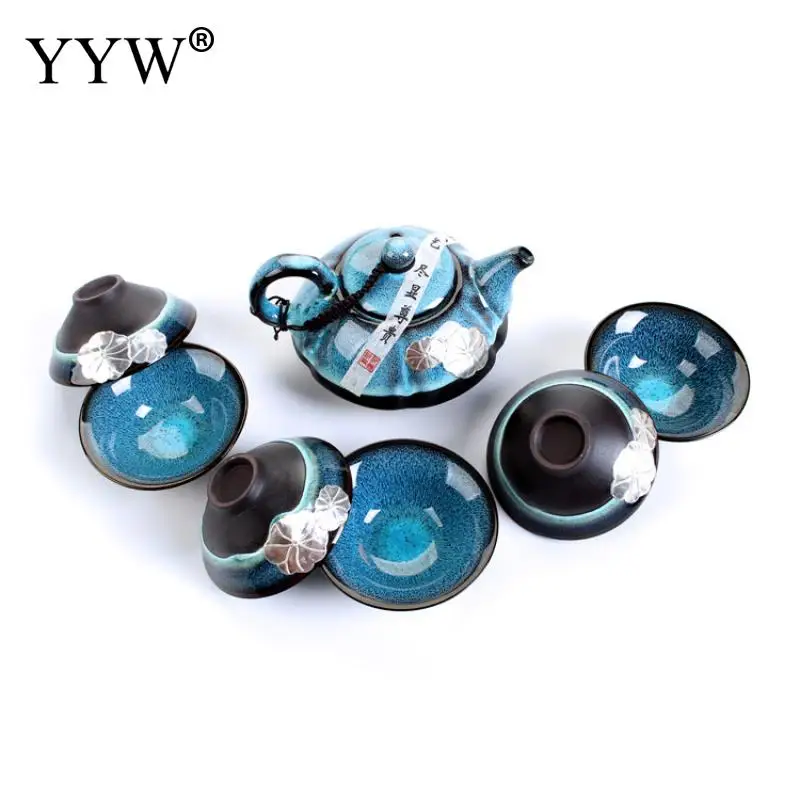 Exquisite Navy Blue Tea Set Elegant Beautiful Teapot And Cups Set Pattern Celadon Teaware Business Mug Gift High Grade 
Exquisite Navy Blue Tea Set Elegant Beautiful Teapot And Cups Set Pattern Celadon Teaware Business Mug Gift High Grade