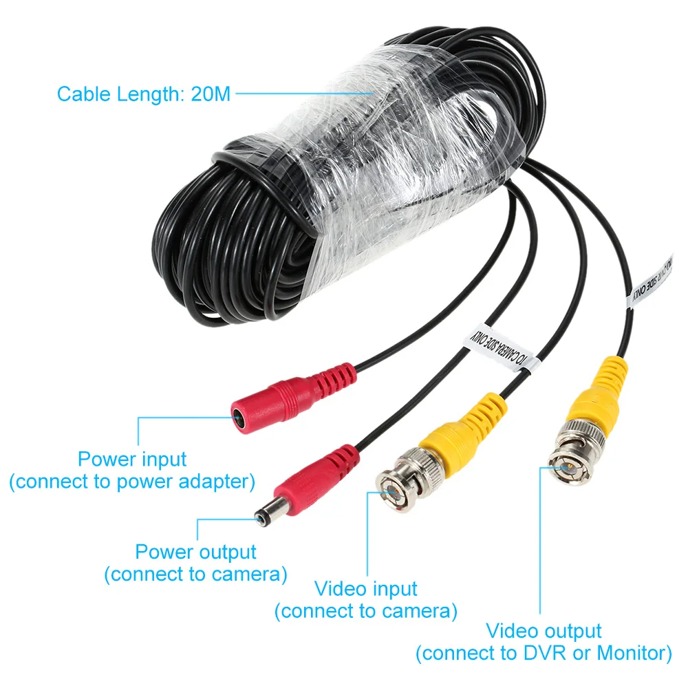 65ft 20M CCTV Cable Power Siamese 20M For Surveillance Camera DVR System Kit CCTV Accessories BNC Video Cable
65ft 20M CCTV Cable Power Siamese 20M For Surveillance Camera DVR System Kit CCTV Accessories BNC Video Cable