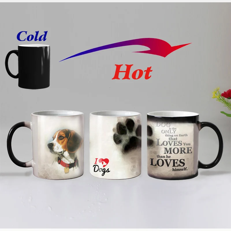 Free shipping Cute dogs Heat Reveal Coffee mug Ceramic Color changing Magic tea Cup mugs suprise gift
Free shipping Cute dogs Heat Reveal Coffee mug Ceramic Color changing Magic tea Cup mugs suprise gift