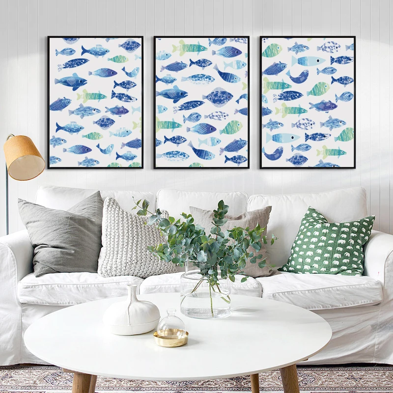 3pcs Canvas Painting Poster Fresh Watercolor Blue Fish School Wall Art Canvas Painting Print Picture Home Decoration For Living
3pcs Canvas Painting Poster Fresh Watercolor Blue Fish School Wall Art Canvas Painting Print Picture Home Decoration For Living