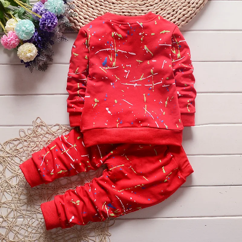 Детская одежда коллекция 2017 года осенне-зимний хлопковый комплект С Рисунком