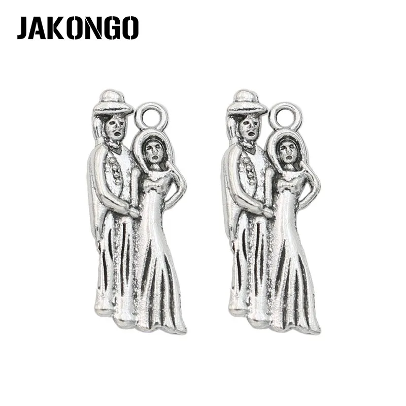 JAKONGO Antique Silver Plated Bride Groom Charm Pendant Bracelets Jewelry Findings Accessories Making Craft DIY 18x22mm
JAKONGO Antique Silver Plated Bride Groom Charm Pendant Bracelets Jewelry Findings Accessories Making Craft DIY 18x22mm
