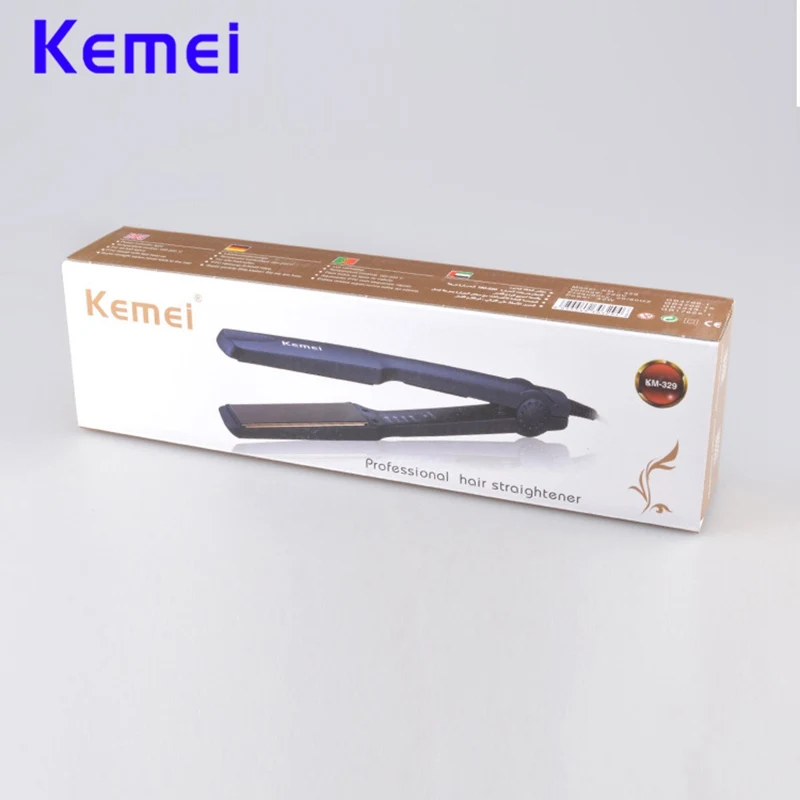 Профессиональный утюжок для выпрямления волос Kemei электрический выпрямитель