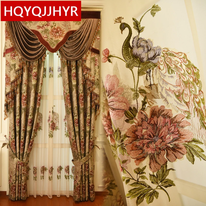 Luxury villa 3D embossed jacquard shading living room curtains for matching embroidery peacock tulle for bedroom star hotel
Luxury villa 3D embossed jacquard shading living room curtains for matching embroidery peacock tulle for bedroom star hotel