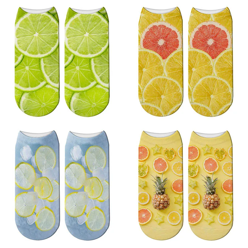 New Kawaii 3D Printed Summer Lemon Socks Harajuku Women Candy Pineapple Fruit Short Socks Novelty Ice Cubes Socks Meias
New Kawaii 3D Printed Summer Lemon Socks Harajuku Women Candy Pineapple Fruit Short Socks Novelty Ice Cubes Socks Meias