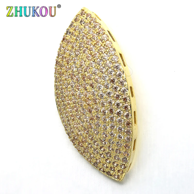 17*34mm BrassCubic Zirconia Gold Plated Charms Connectors, Hole: 1mm, Model: VS227
17*34mm BrassCubic Zirconia Gold Plated Charms Connectors, Hole: 1mm, Model: VS227