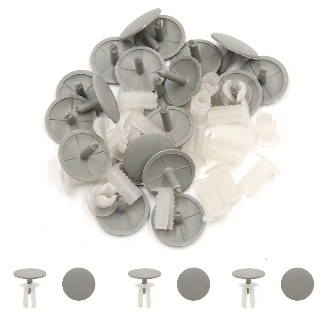 uxcell 20Pcs White Gray Car Plastic Rivets Weatherstrip Moulding Fastener Clip 8mm
uxcell 20Pcs White Gray Car Plastic Rivets Weatherstrip Moulding Fastener Clip 8mm