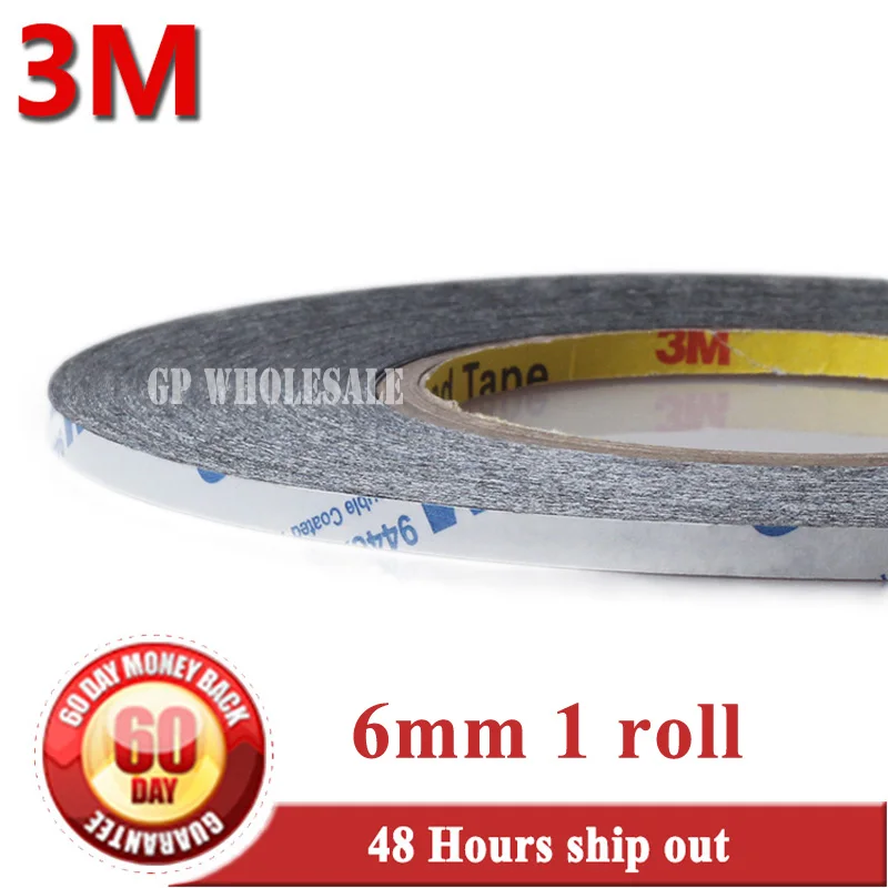 1x 6mm* 50 meters 3M Double Sided Adhesive Tape Sticky for Touch Dispaly Screen Case Adhesive Repair 9448 Black #A01
1x 6mm* 50 meters 3M Double Sided Adhesive Tape Sticky for Touch Dispaly Screen Case Adhesive Repair 9448 Black #A01