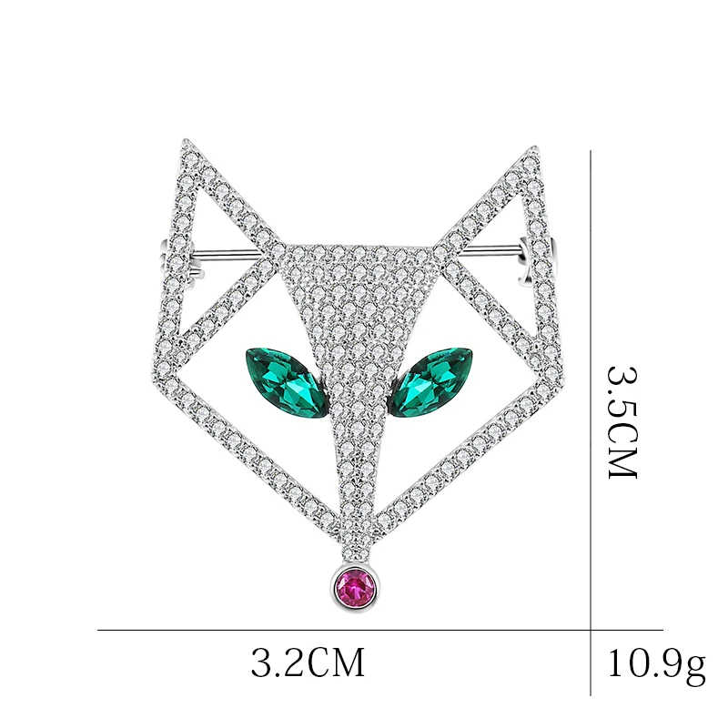 Kawaii Fox Pin Badge Luxury Green Zircons Eyes Desert Fox Brooch Wildlife Animal Jewelry Gift Scarf Pins broche femme bijoux
Kawaii Fox Pin Badge Luxury Green Zircons Eyes Desert Fox Brooch Wildlife Animal Jewelry Gift Scarf Pins broche femme bijoux