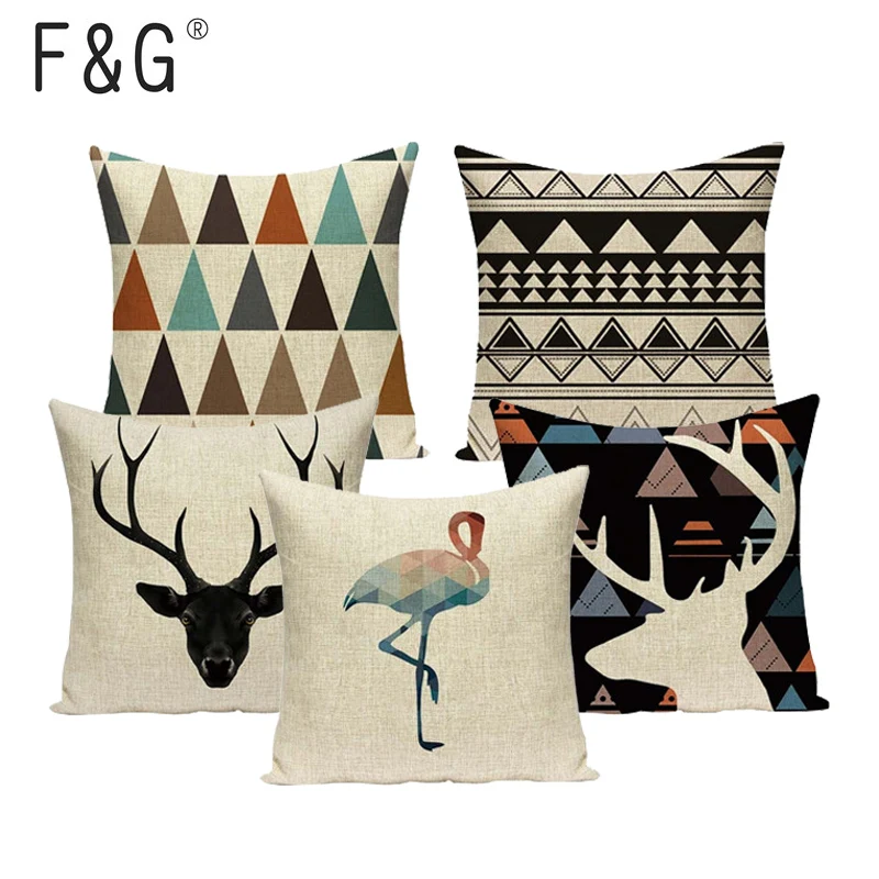 Animal Pillow Cover Nordic Style Gemoetric Linen flamingo Triangle Deer Cushion Cover Home Decorative Pillow Case 45x45cm
Animal Pillow Cover Nordic Style Gemoetric Linen flamingo Triangle Deer Cushion Cover Home Decorative Pillow Case 45x45cm