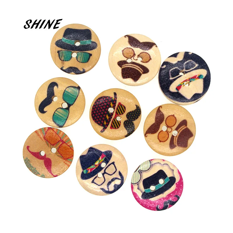 

SHINE Wooden Sewing Buttons Scrapbooking Round Two Holes 20mm Dia. 30PCs Costura Botones bottoni botoes