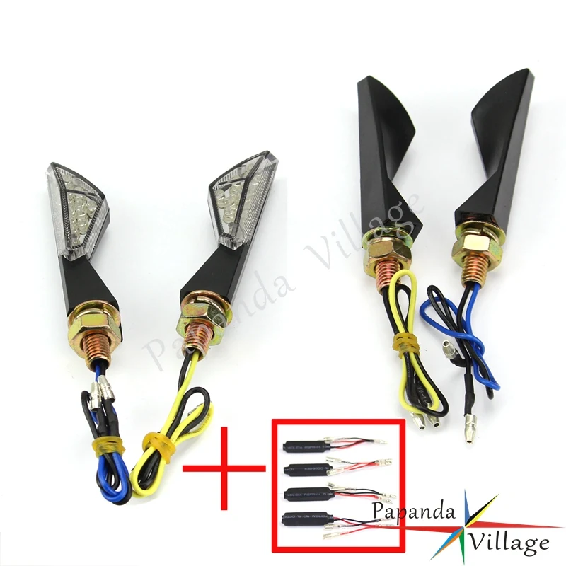 2 Pairs Motorbike Amber LED Smoke Lens Turn Signal Indicator Lamp Flashers Blinker w/Resistors Universal for Honda Yamaha Suzuki
2 Pairs Motorbike Amber LED Smoke Lens Turn Signal Indicator Lamp Flashers Blinker w/Resistors Universal for Honda Yamaha Suzuki